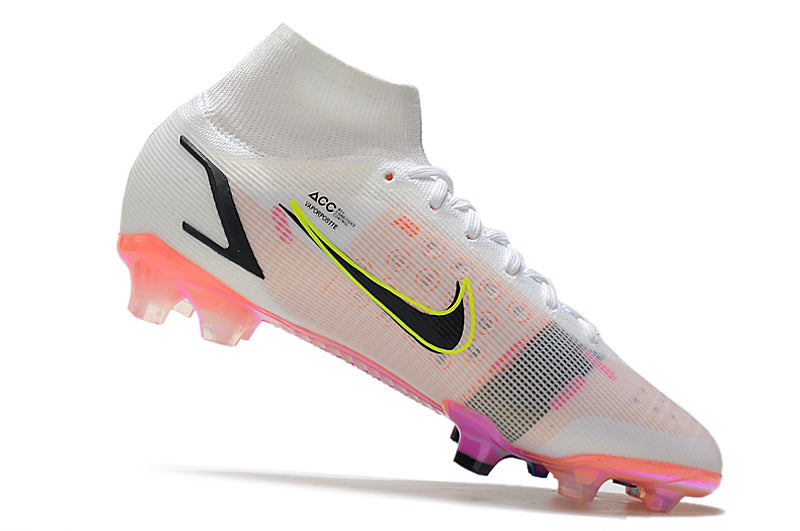 Mercurial Superfly (White & Red) With Sock