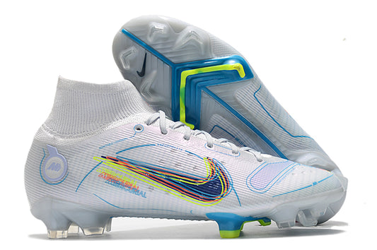 Mercurial Superfly (White & Blue) With Sock
